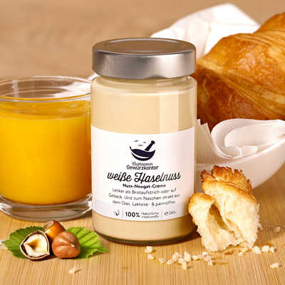 Weiße Haselnuss Nuss-Nougat-Creme