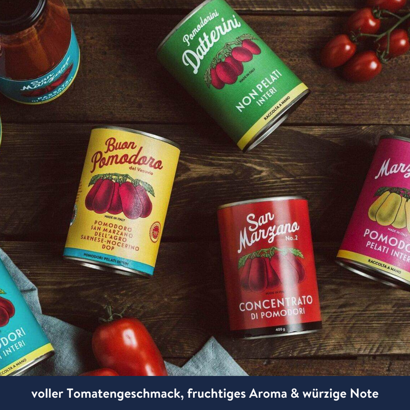 Geschälte San Marzano Tomaten