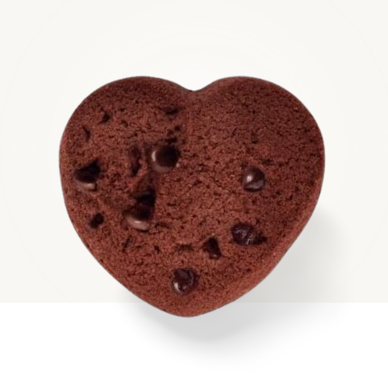 Schokoladenkekse in Herzform