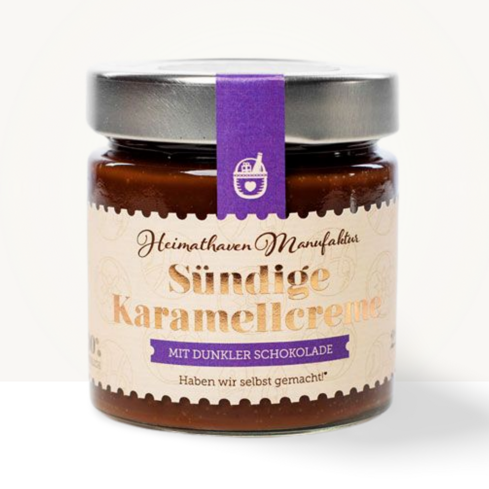 Sündige Karamellcreme mit dunkler Schokolade